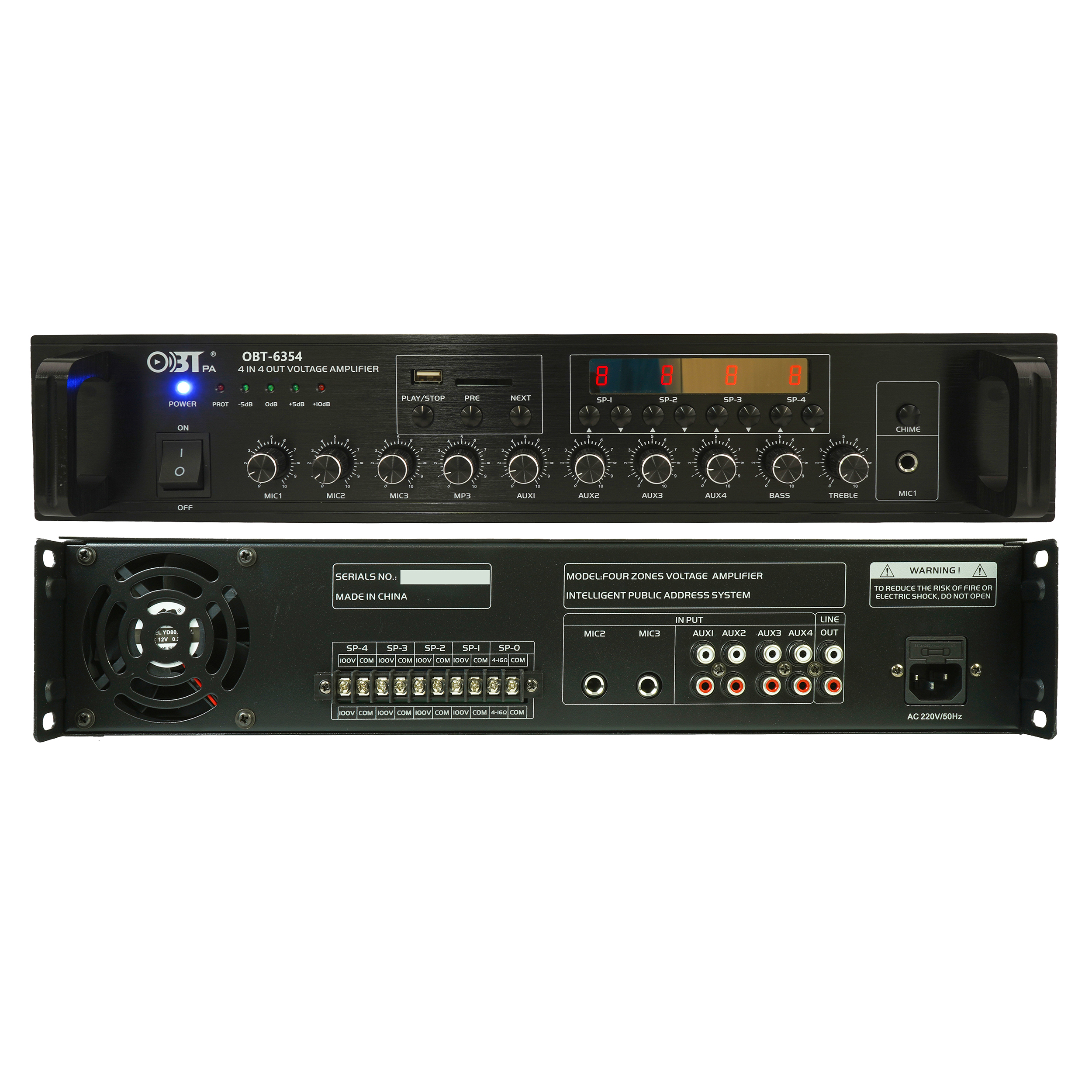 四分區定壓功放機 OBT-6354