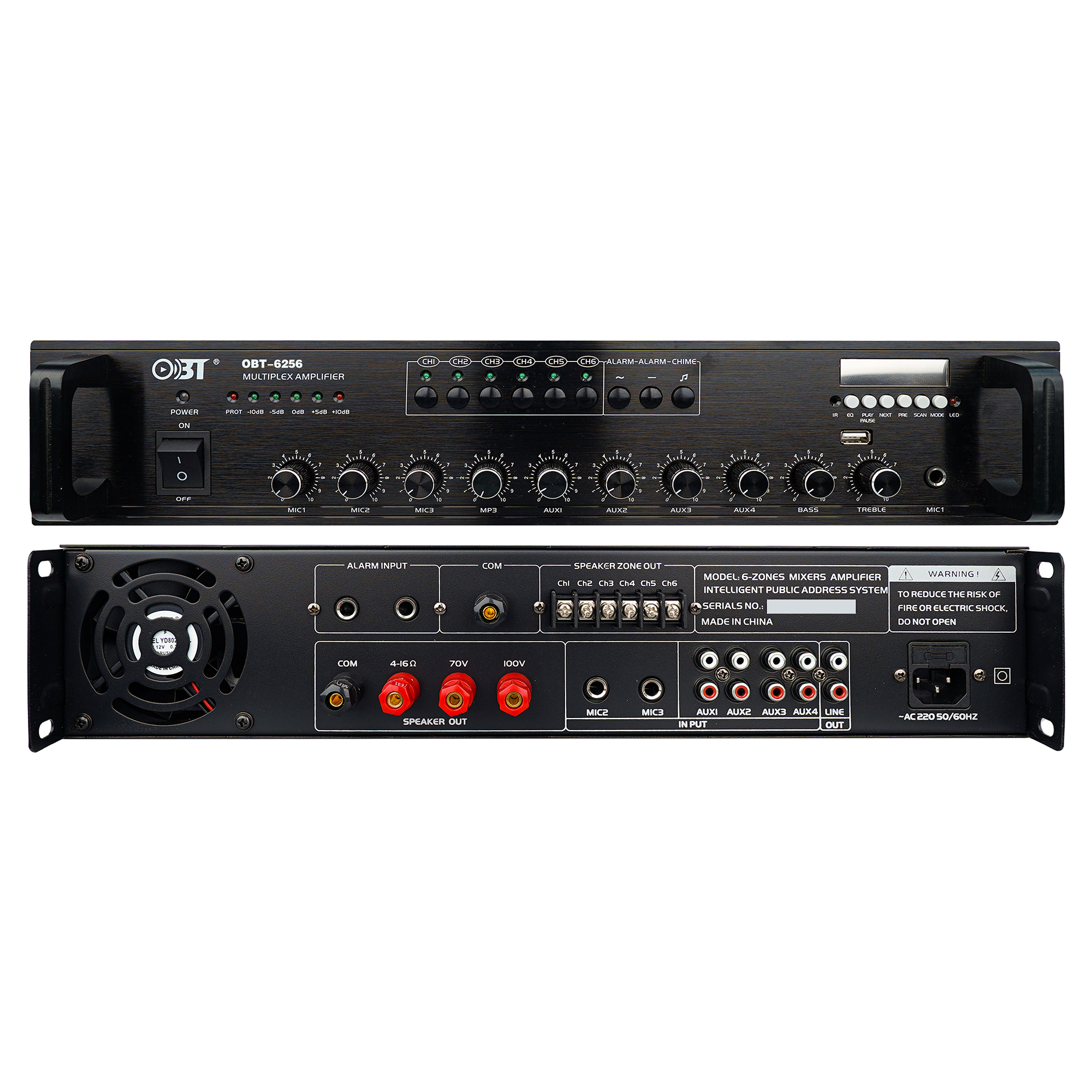 六分區(qū)定壓功放機 OBT-6256_BT