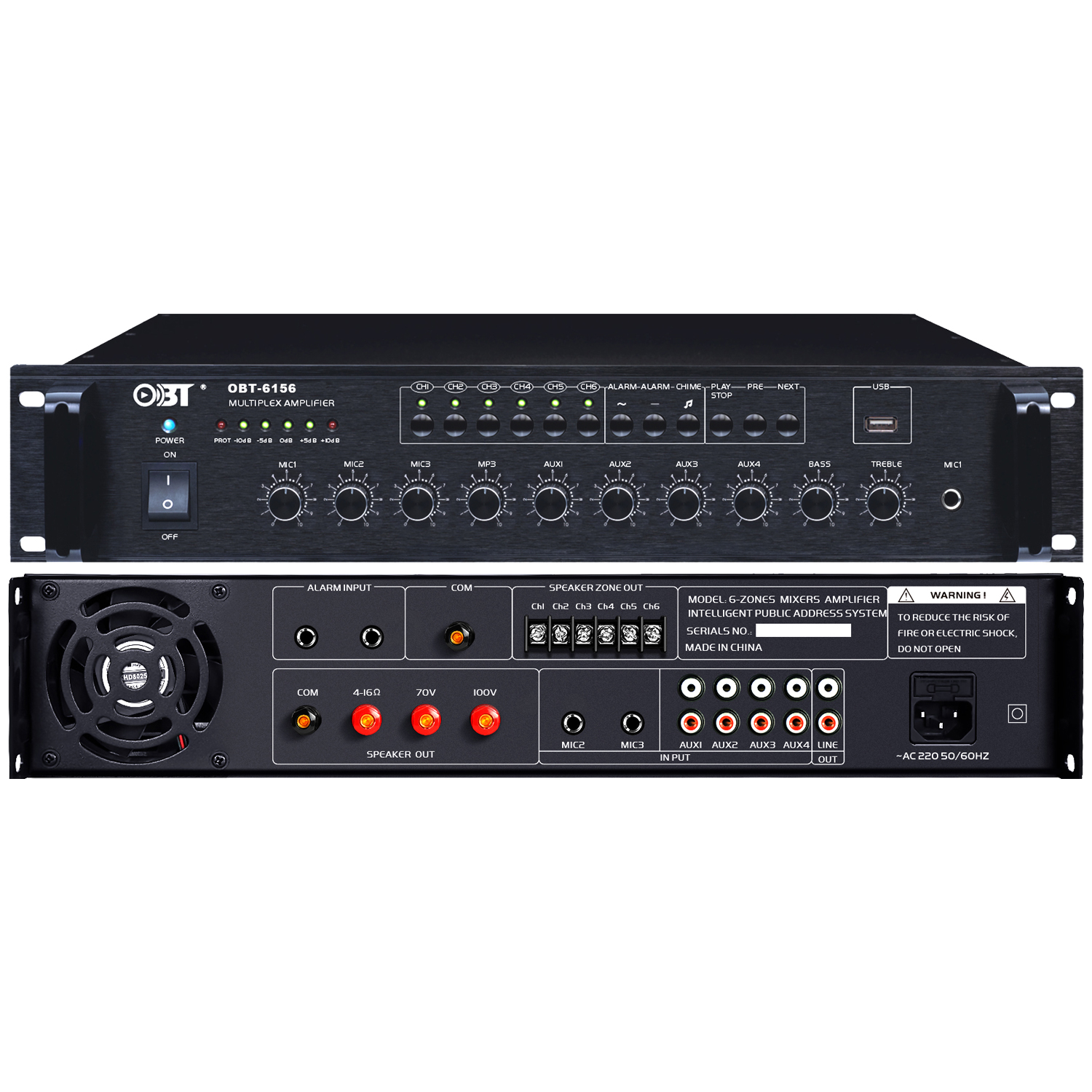 六分區(qū)定壓功放機 OBT-6156_MP3